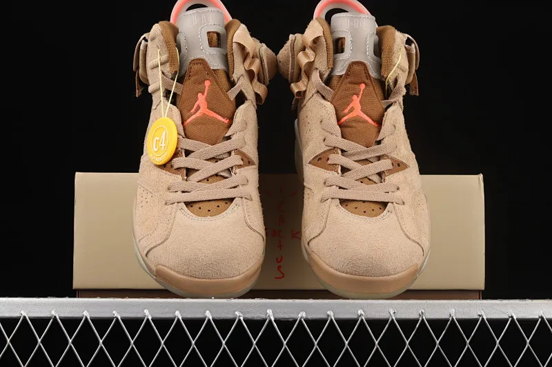 All categories Air Jordan Jordan series basketball shoes Air Jordan 6 G version Travis Scott x Air Jordan 6 "British Khaki" AJ6 Joe 6 Khaki DH0690-200